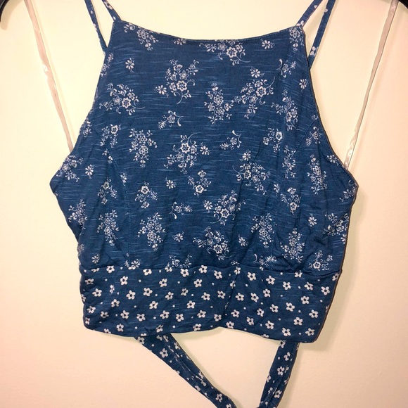 American Rag, Size: S, Blue Cropped Tank Top - Picture 2 of 5